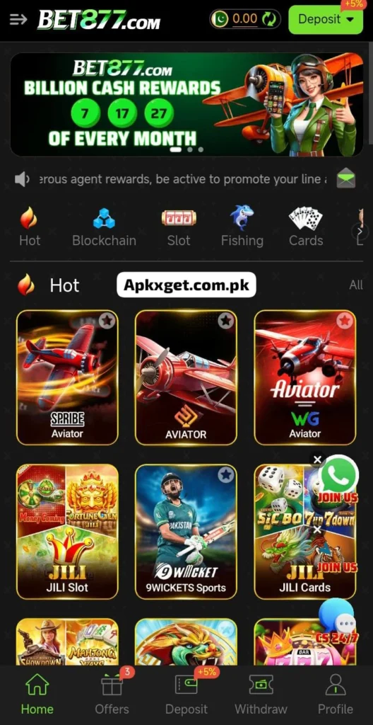 most trending app in Bet877 game in pakistan