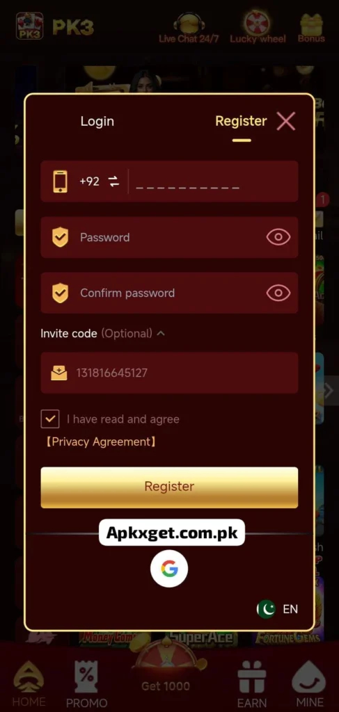 PK3 Game earning game