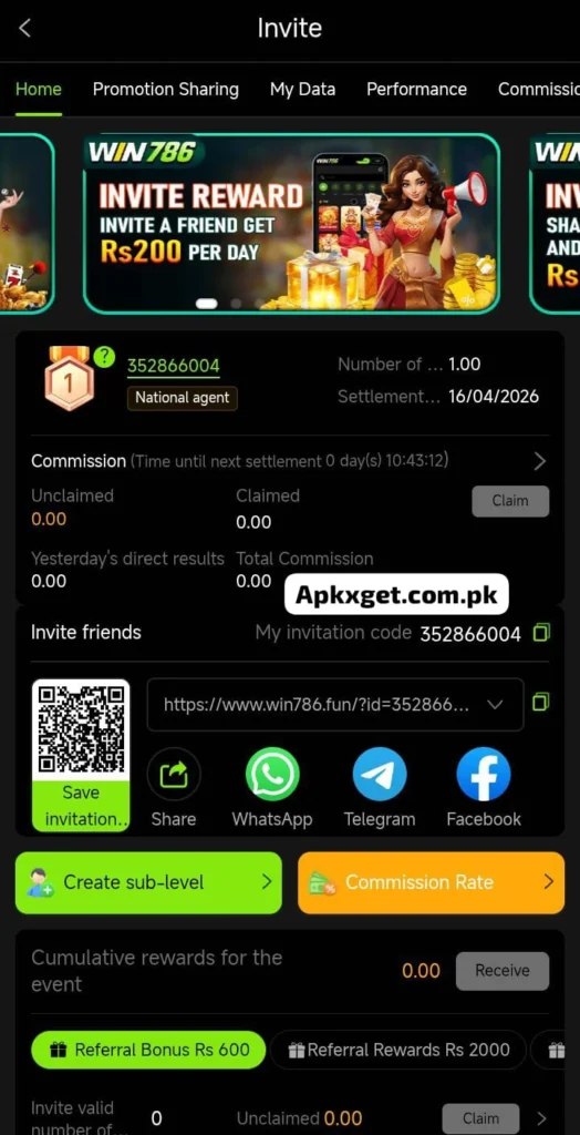 Win786 best earning apk in pakistan