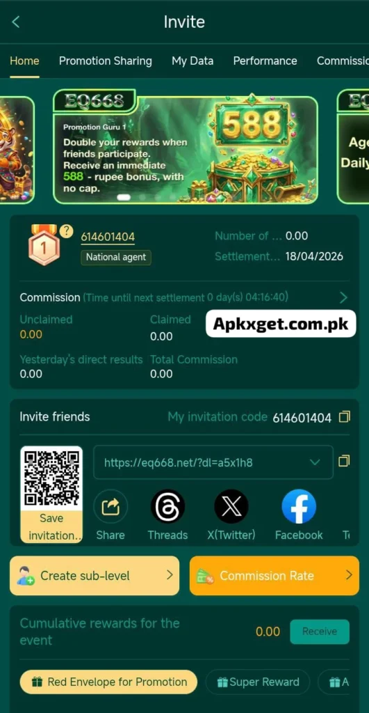 EQ668 latest earning apk in 2026