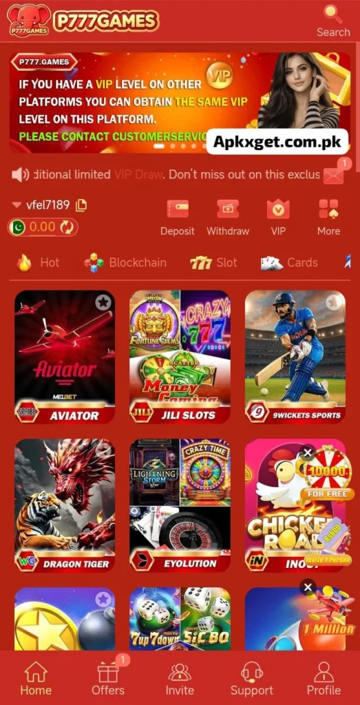 P777 earning game apk