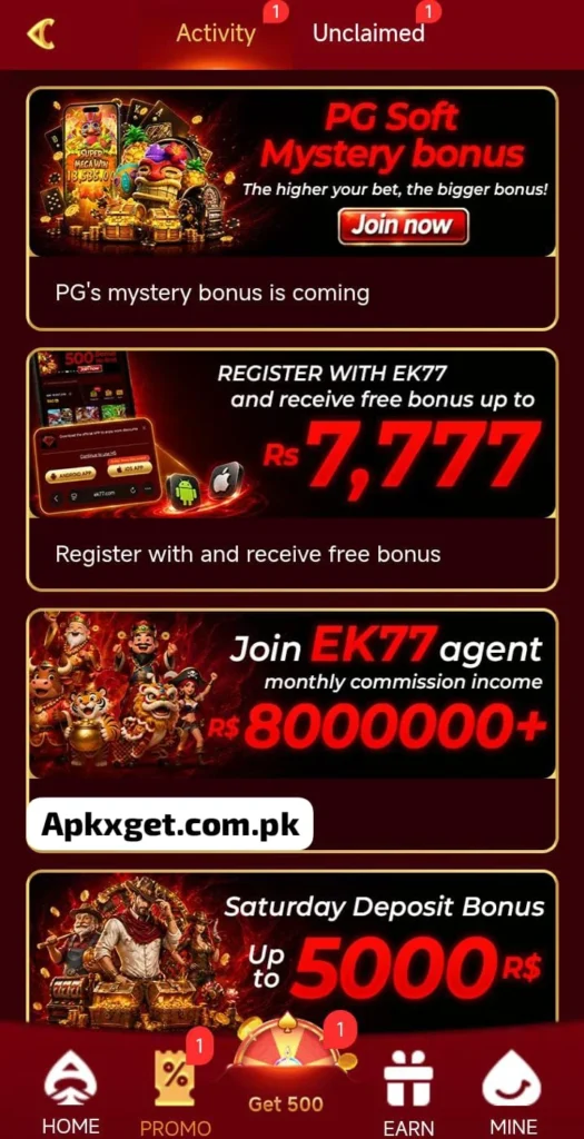 ek77 online earning app in pakistan