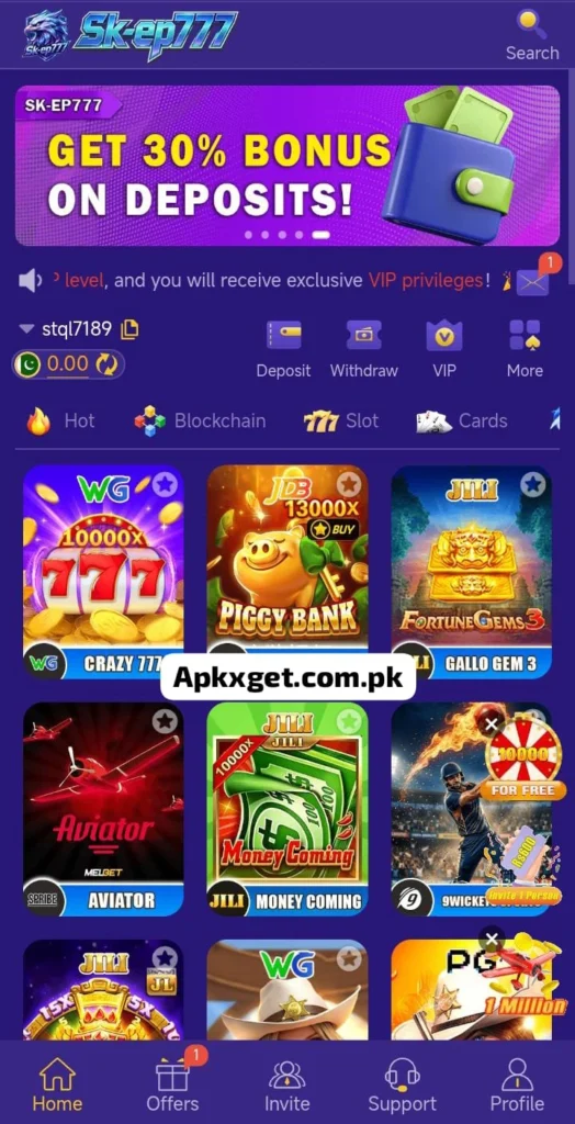 Skep777 latest earning app