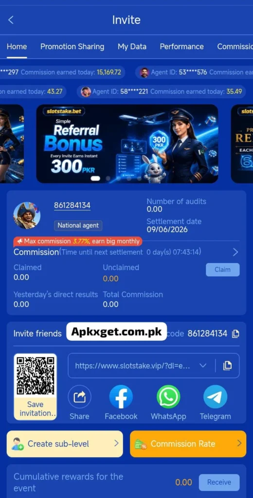 Slotstake Game online App